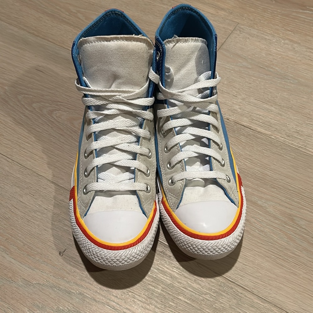 ❌SOLD💰Converse Chuck Taylor Blue and Red High-Top Double Logo Sneakers Men size7 - Picture 12 of 12